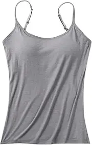 [Generic] Holiday Lingerie Plus with Built in Bra Neck Vest Padded Slim Fit Tank Tops Open Bra for Big Breasted Women