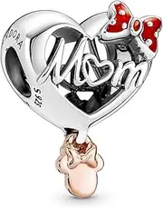 [PANDORA] sterling silver and 14k rose gold-plated unique metal blend Disney character charms