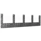vidaXL U-shape Gabion Basket with 5 Posts Iron 500x20x150 cm HEE