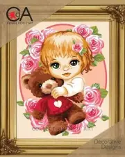 "Girl" Printed Needlepoint Tapestry Canvas 6336