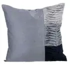Square Decorative Cushion Case Grey 16"x16", Bed Decor Silk - Mixing Greys