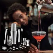 Stainless Steel Cocktail Shaker Kit Drink Mixer Set For Professional Or Home Bar