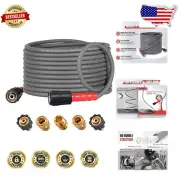 30FT Kink Resistant Pressure Washer Hose with Quick Connect Adapters - Grey