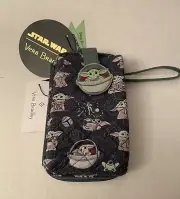 Vera Bradley Star Wars MANDALORIAN MEDALLION Grogu RFID Smartphone Wristlet NEW