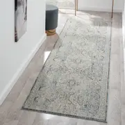 Allen Aitken Grey Beige Runner Rug