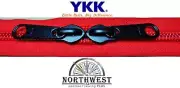 YKK Nylon Coil Zipper Tape # 10 Red 25 yards with 50 Black Zipper Sliders