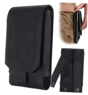 Army Camo Molle Bag for Mobile Phone, Belt Pouch Holster Cover Case for Black