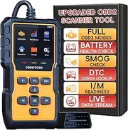 Professional OBD2 Scanner Diagnostic Tool Car Check Engine Code Reader with Reset, Live Data, Mode 6, Mode 8 & I/M Readiness and Clear Error Codes for All OBDII/EOBD Vehicles After 1996