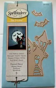 Spellbinders die d-lites HAUNTED MANOR S2-265 Halloween Bats Haunted House
