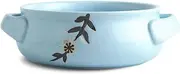 Soup Bowls with Handles Noodle Ramen Curry Bowl,Ceramic Bowl,Ramen Bowl Ceramic,Pho Bowls Large,Soup Bowl Microwave Safe,Udon Noodle Bowl-rabbit-23x20x7cm,800ml(Color:Flower)
