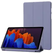 Case For Samsung Galaxy Tab S9+, Anti-scratch Pu Leather + Silicone Tri-fold Stand Tablet Cover
