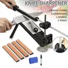 4 Stones Knife Sharpener Professional Chef Kitchen Sharpening System Fix Angle