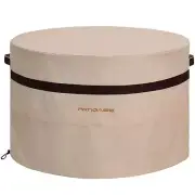 Round Patio Fire Bowl Cover Outdoor Fire Pit Cover Waterproof Heavy Duty Gas ...