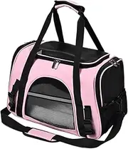 Pet Shoulder Carrying Bag - Soft-Sided Foldable Cat Carrier, Transparent Breathable Travel Tote | Lightweight Portable Puppy Sling for Small Dogs, Cozy Dog Backpack, Comfortable Outdoor Transport