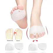 Metatarsal Pads, Gel Toe Separators, Bunion Corrector Cushion, Toe Spacers, Ball of Foot Cushions, SoftBreathable, Idea for Mortons Neuroma, Blisters, Diabetic