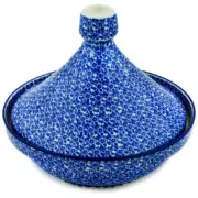 Polish Pottery Tagine Pot 57 oz Ceramika Artystyczna Choppy Waters