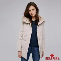 在飛比找momo購物網優惠-【BRAPPERS】女款 毛領收腰中長版羽絨外套(淺杏)