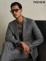 Reiss Grey Aspire Slim-Fit Single Breasted Wool Suit Jacket (AC9337) | $545