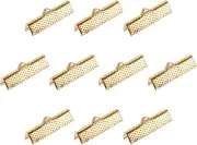 160Pcs Ribbon Crimp Clamp Ends, 25Mm Bookmark Pinch Cord End Clasps for DIY Craf