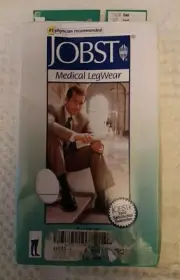 New JOBST Men's Small Black 20-30mmHg Firm Compression Thigh High Socks