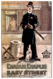 Easy Street Poster Charlie Chaplin 1917 Old Movie Photo