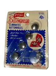 Prims Cover Your Own 4 Buttons ~ 9/16" ~ Solid Brass NOS VTG Set of (2)