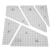 5Pcs Quilting Cutting Template Grids Crazier Eights Template Quilt Ruler6124