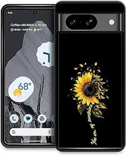 [Goodsprout] Compatible with Google Pixel 8 Case,Yellow Dragonfly Sunflower Amazing Pattern Design Shockproof Anti-Scratch Hard PC Back Case for Google Pixel 8