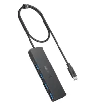 USB C Hub, 4 Ports USB 3.0 Hub with 5Gbps Data Transfer, 2Ft Extended Cable [Cha
