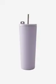 [Typo] Typo - Hidden Straw Metal Smoothie Cup - Silver lilac SOLID SILVER LILAC