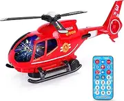 ELE ELEOPTION Airplane Toy Infrared Remote Control Plane Toys Helicopter with Lights and Music Aeroplane Toys for 3 4 5 6 7 8 Year Old Boys Girls Kids Gift Red