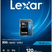 SD Card Lexar 32GB Professional High-Performance 800x SDHC UHS-I DSLR Cameras
