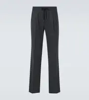 [Dolce & Gabbana] Dolce & Gabbana Virgin wool flannel straight pants UK 30 grey