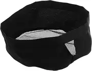 [DEARMAMY] Hotel Chef Hat Clothing Hat Hair Net Hat Adult Hat Japanese Hat French Hat Cream Hat Use Hat Pizza Hat Head Hat Single Layer Hat Men and Women Hat Basket Black Polyester Cotton