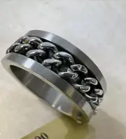 Starborn Mens Stainless Steel Spinner Ring Male Cool Fidget Band Size 11 or 13