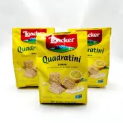 3 Loacker Quadratini LEMON Bite Size Non GMO Wafer Cookies 8.82 oz 12/2025
