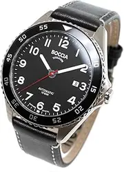 [Boccia] Bocci Titanium Automatic Watch 3653-04 Black, Black, Minimalist
