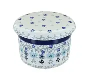 Blue Rose Polish Pottery Celeste French Butter Dish