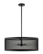 Livex Lighting 5-Light Black With Brushed Nickel Accents Chandelier