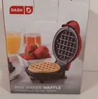dash mini waffle maker NEW IN BOX Red