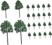 24Pcs Miniature Tree Models Realistic Artificial Plant Adornments for DIY Table Decor for Micro Landscapes and Craft Projects Durable Construction