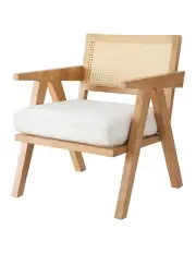 [Artiss] Armchair Accent Chair Velvet Pine in Brown