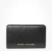Marc Jacobs Black With Gold Hardware Groove Medium Bifold Women's Leather Wallet