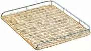 Manyo 16-722S Open Slatted Wood with Rattan Frame, Silver