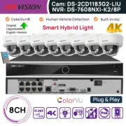 Hikvision Original 8CH 4K ColorVu 8MP IP Camera CCTV System Hybrid Light IR MIC
