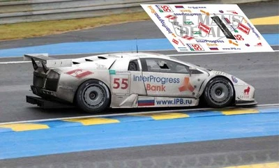 Decals Lamborghini Murcielago Le Mans 2008 55 1:32 1:43 1:24 1:18 slot decals