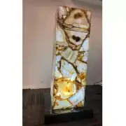 Natural Yellow Agate Lamp, Bedroom Night Lamp, Agate Stone Lamp Gifts Decor