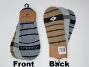 SPERRY Men's 3 pack No Show Marled Invisible Liner Socks 9.5-13, shoe size 6-12