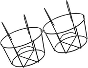 VANZACK 2pcs Railing Planters, Balcony Hanging Baskets Pot Holders Metal Pot Plant Basket Shelf Containers for Indoor and Outdoor Plants Fence Planters