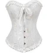 Women's Lacing Corset, Body Shaper Bustier white XS